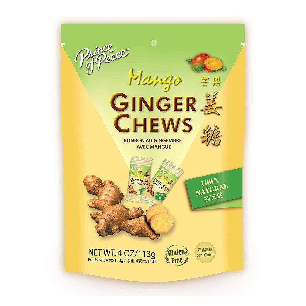 Prince Of Peace Natural Mango Chews Ginger, 4 Oz